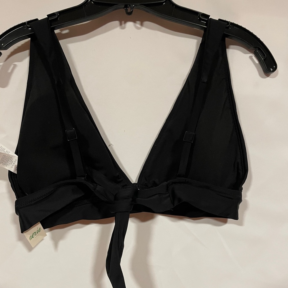 Aerie black tie back bikini top size XL new with tag - Picture 3 of 3